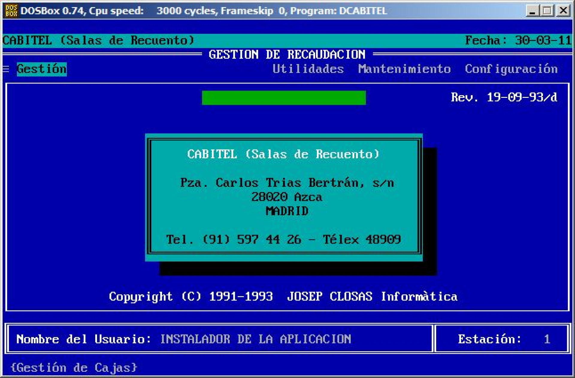 Gestión de recaudación para Cabitel