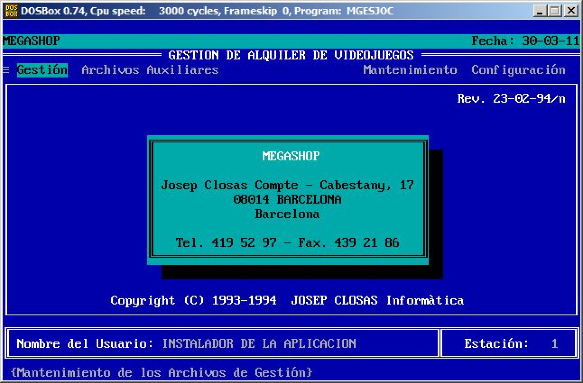 Gestión de alquiler de videojuegos